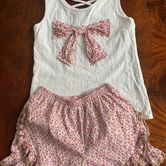 Mustard Pie girls Shorts Set- Size 10 - Picture 1 of 7